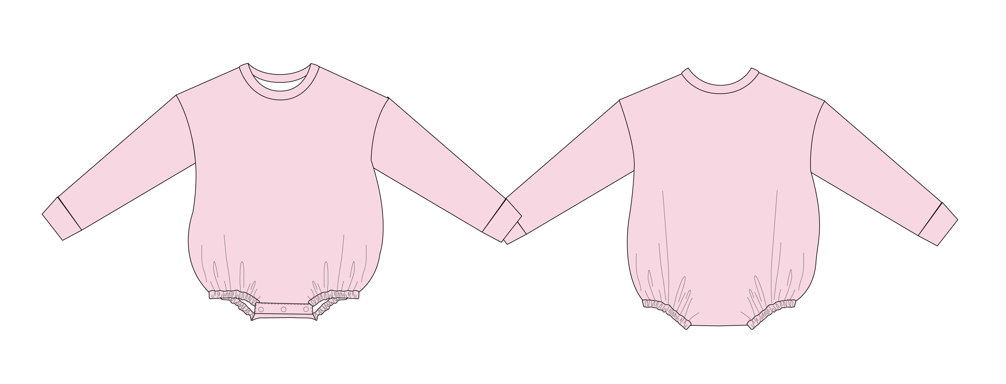 Ballet Pink - Cloud Terry Bubble Sweatshirt