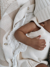 Busy Bee Gingham Baby Blanket