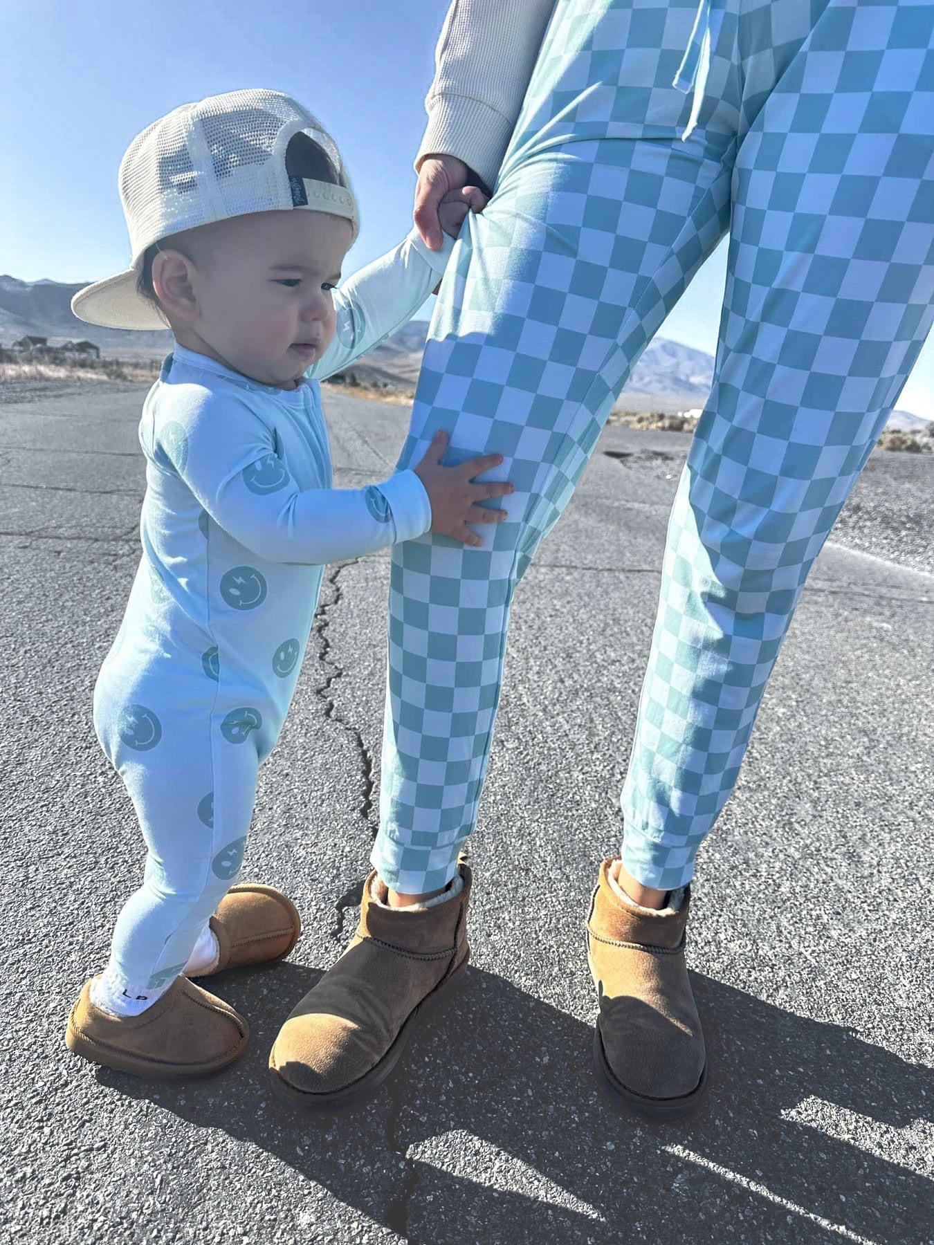 Frosty Mint Checkers | Mom Jogger