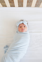 Baby Blue (ribbed) - Lightweight Blanket
