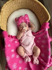 Oversized Bow Romper - Powder Pink