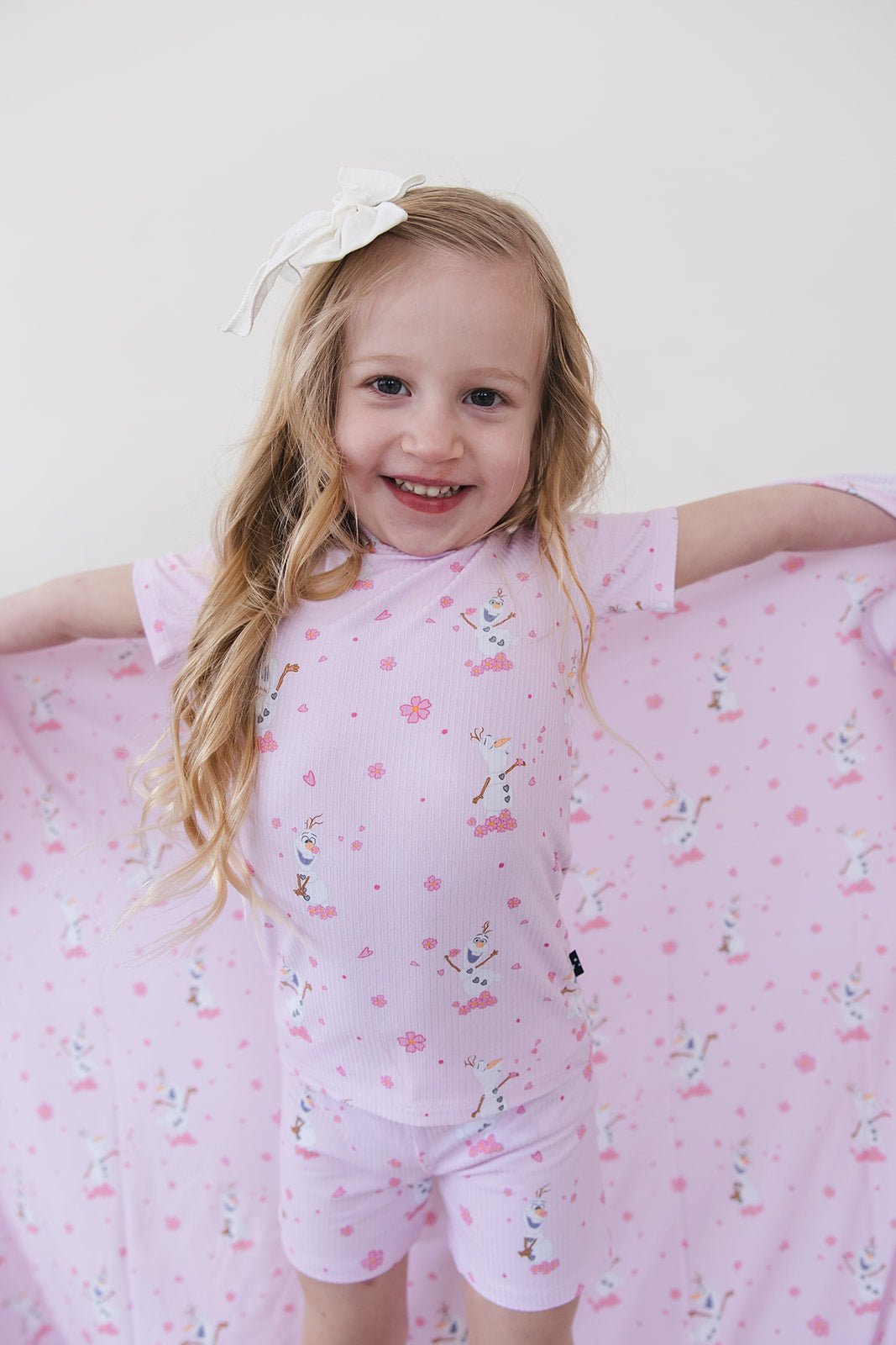 Pink Flurry (ribbed) - Biker Short Set