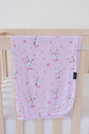 Pink Flurry (ribbed) - Lightweight Blanket