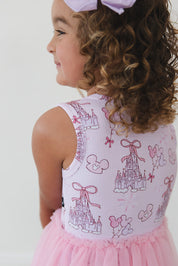 Coquette Castles (ribbed) - Tulle Twirl Dress