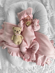 Baby Rib Ruffle Bundle - Powder Pink