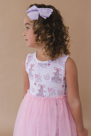 Coquette Castles (ribbed) - Tulle Twirl Dress