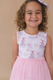 Coquette Castles (ribbed) - Tulle Twirl Dress