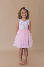 Coquette Castles (ribbed) - Tulle Twirl Dress