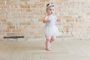 Cosette - Smocked Tulle Bodysuit Dress