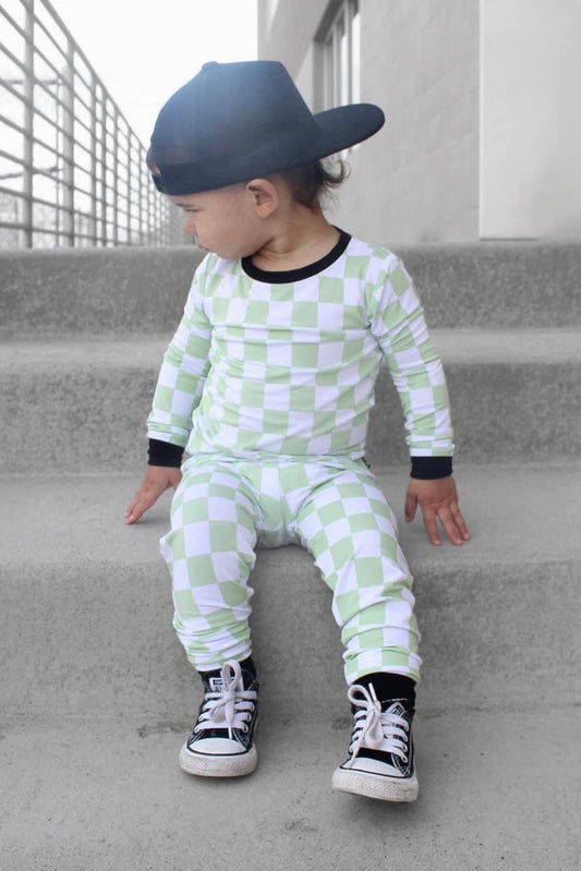 Green Checkers - Set