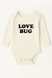 Love Bug Organic Cotton Baby Bodysuit Long Sleeve