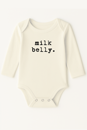 Milk Belly Organic Cotton Baby Bodysuit Long Sleeve