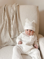 Luna + Luca Bear Waffle Set - White