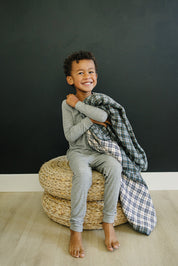 Vintage Plaid + Navy Plaid Muslin Quilt