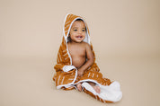 Mustard Mudcloth Muslin Hooded Towel