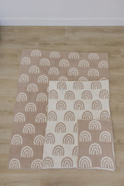 Taupe Rainbow Plush Blanket