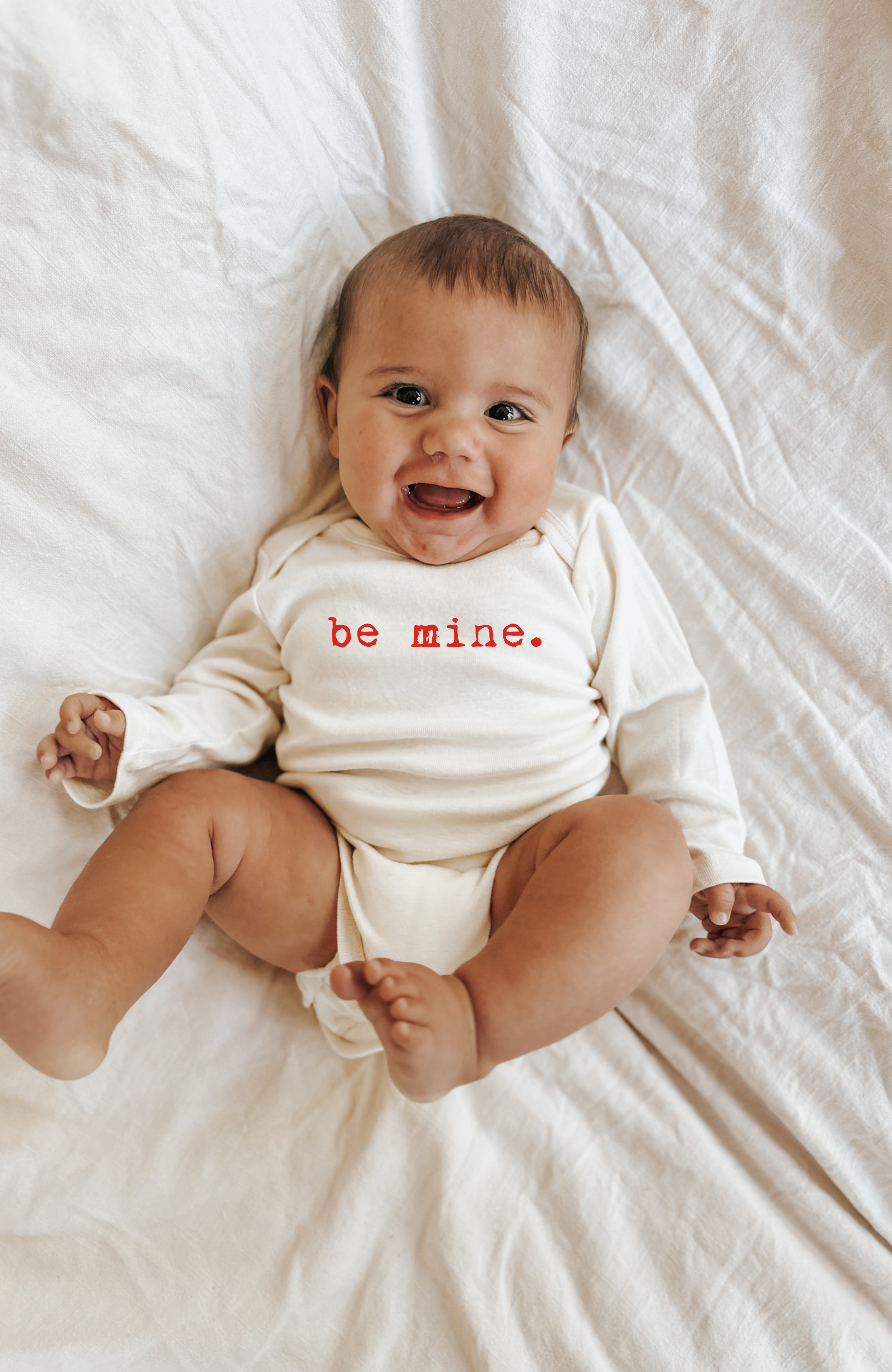 Be Mine Organic Baby Bodysuit Long Sleeve