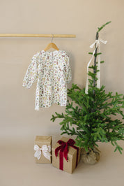 Nutcracker Long Sleeve Ruffle Dress