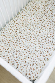 Autumn Bloom Muslin Crib Sheet