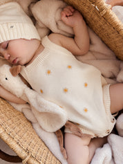 Sunshine Embroidery Romper - Cream