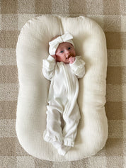 Luna + Luca Ruffle Waffle Set - White