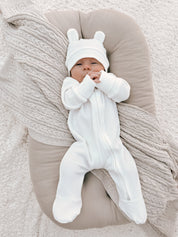 Luna + Luca Bear Waffle Set - White