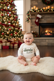 Santa Baby Organic Baby Bodysuit Long Sleeve