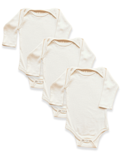 3 Pack - Organic Baby Bodysuit Long Sleeve
