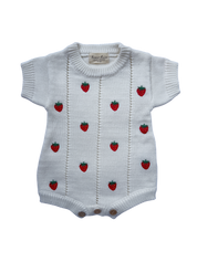 Strawberry Embroidered Romper