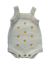 Sunshine Embroidery Romper - Cream