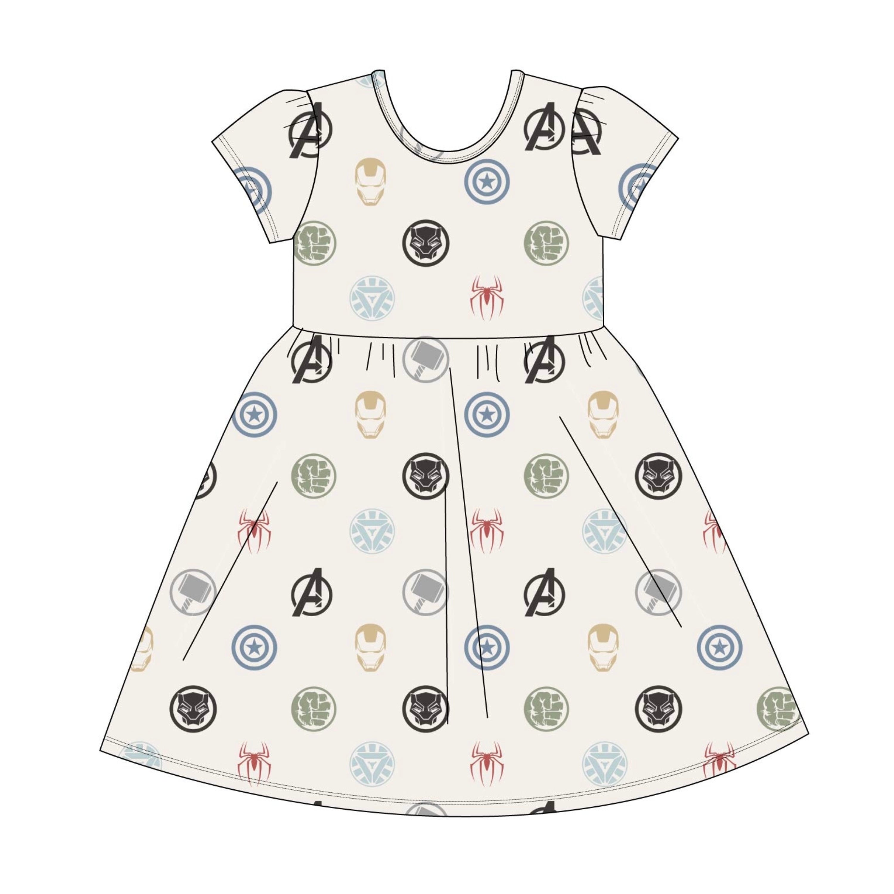 marvel skater dress Marvel Toddler Girls Spider-Man Spider-Girl French Terry Skater Dress to