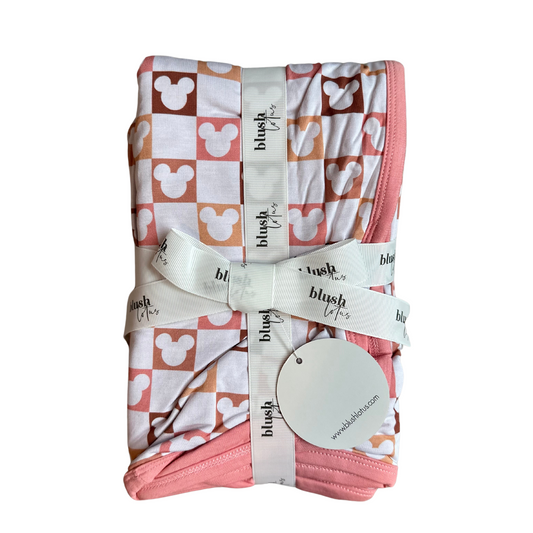 Mouse Checker (pink) - Blanket