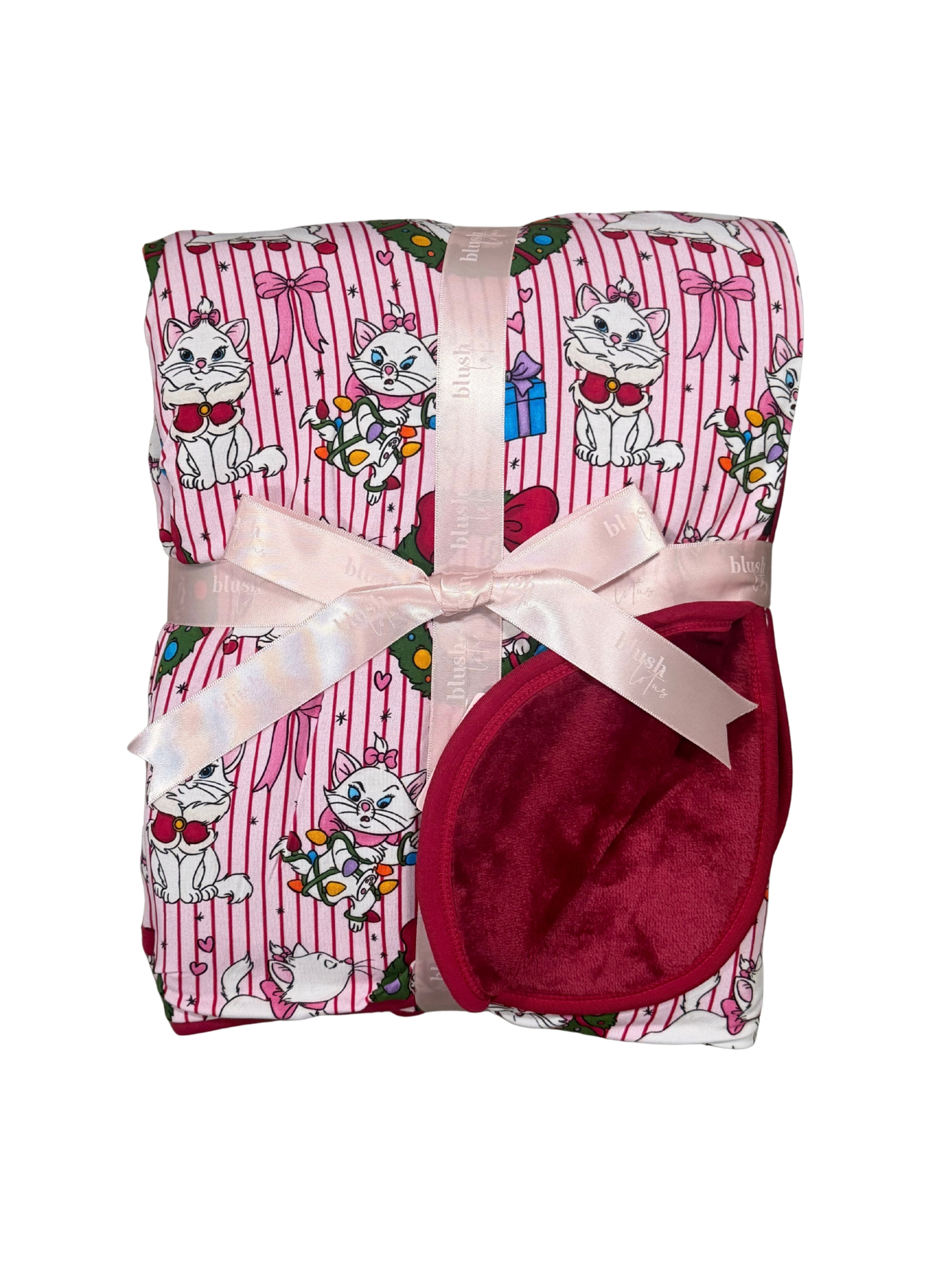 Wreath & Whiskers - Plush Blanket