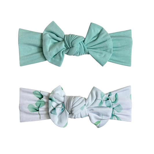 Mint Green + Eucalyptus - Headband Set