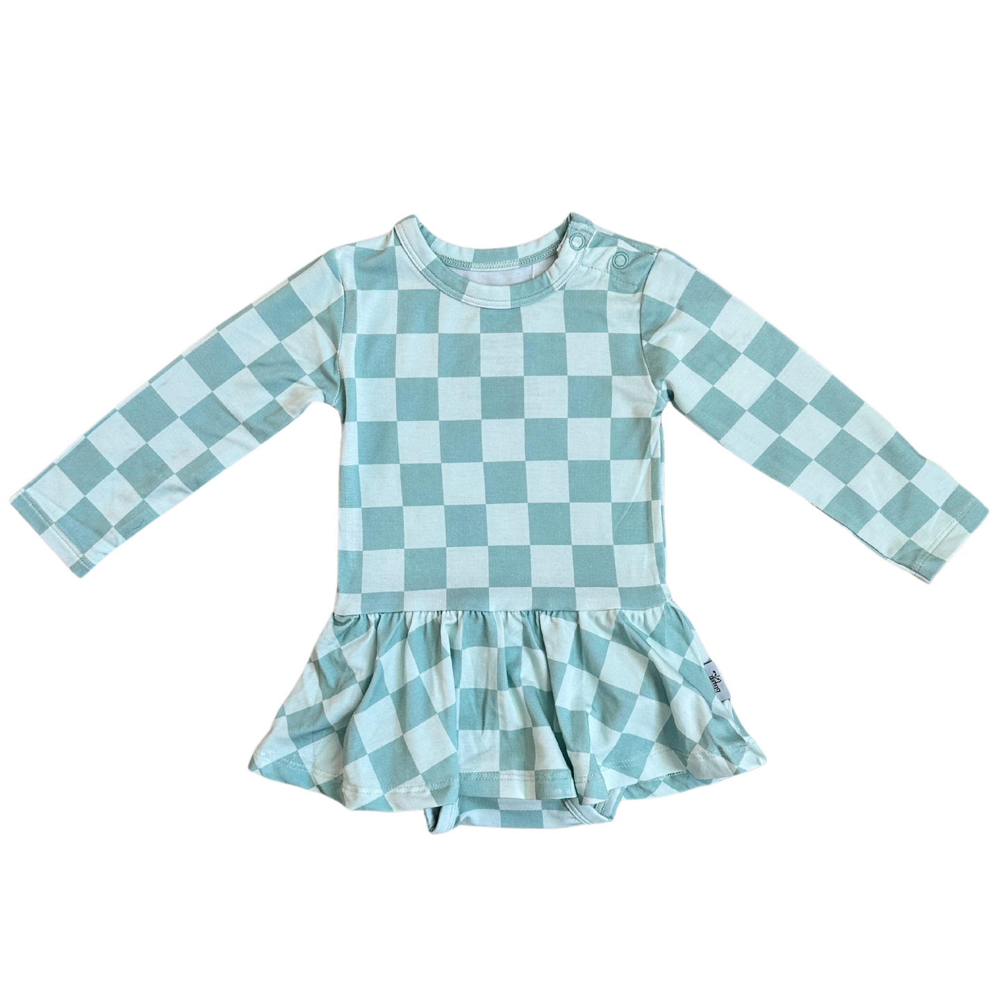 OBS • Frosty Mint Checkers - Twirl Dress