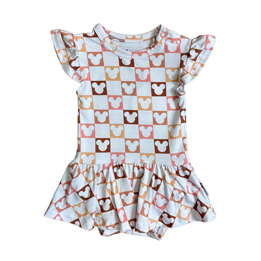 Mouse Checkers (pink) | Twirl Dress