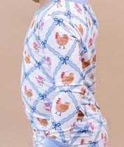 Bamboo Two Piece Set | Chickens & Flowers