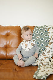 Outlaw Cowboy Classic Muslin Bib