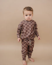 Jogger Set | Espresso Checkered