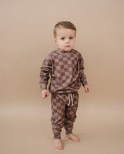 Jogger Set | Espresso Checkered