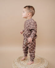 Jogger Set | Espresso Checkered