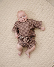 Shorts Set | Espresso Checkered