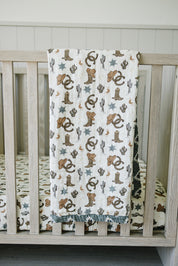 Outlaw Cowboy Muslin Crib Sheet
