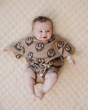 Shorts Set | Brown Smiley Face