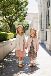 Pink Pointelle Button Down Cardigan