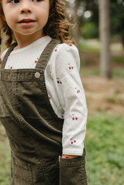 Cherry Pointelle Long Sleeve Tee