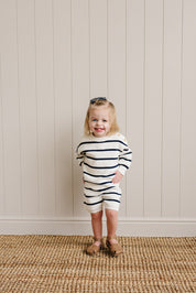 Navy Stripe Knit Sweater