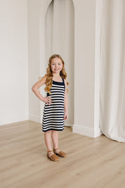 Navy Stripe Knit Tank Dress