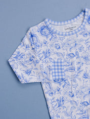 Bamboo Two Piece Set | Blue Flowers