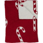 Candy Cane Plush Blanket